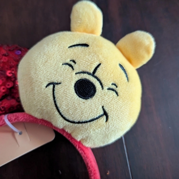 Primark Disney Winnie the Pooh Ears Headband with Red Sequin Bow